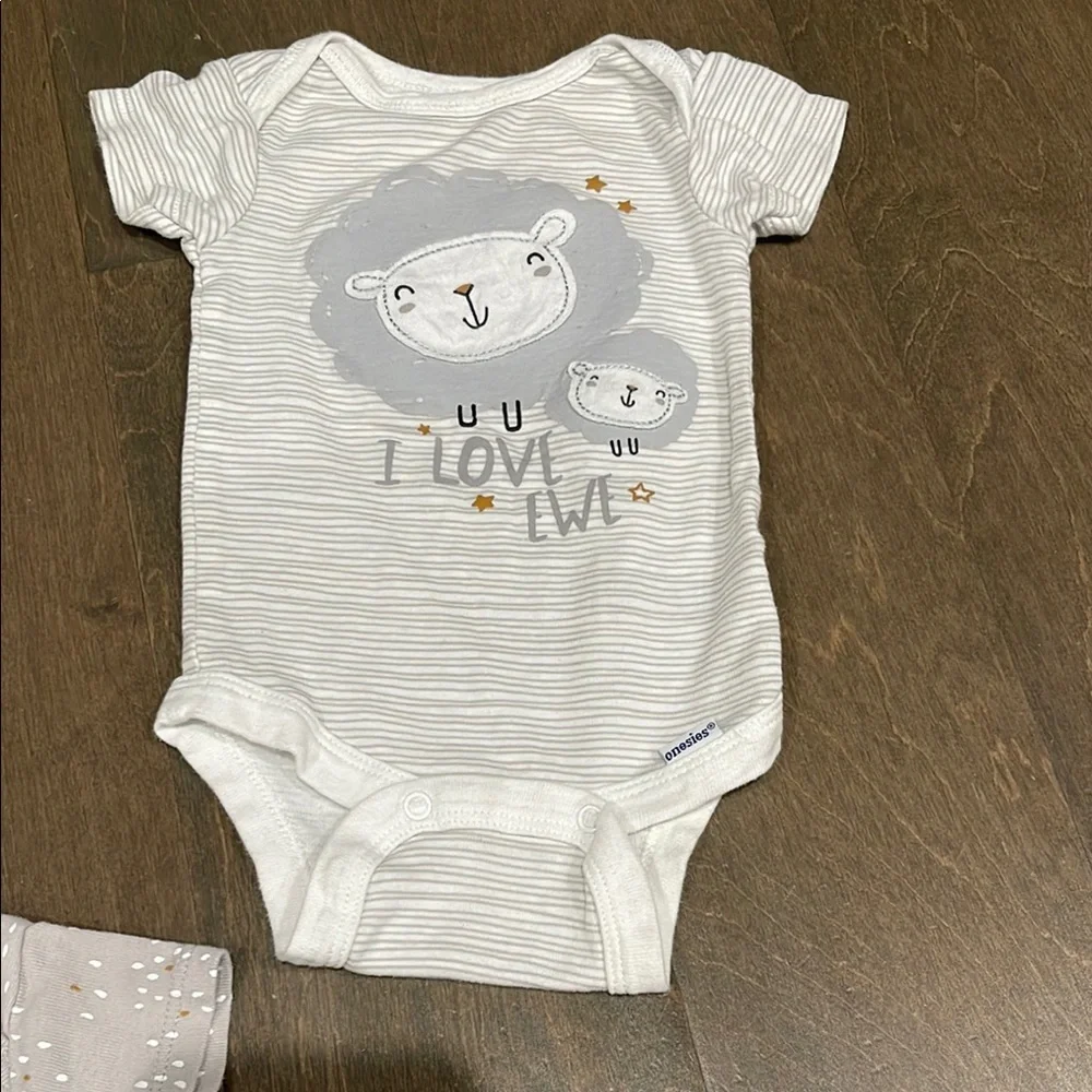 Gerber 4Pc Baby Onesie NB-3M